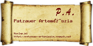 Patzauer Artemíszia névjegykártya