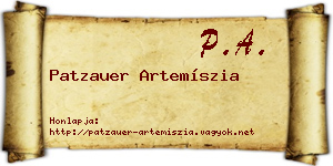 Patzauer Artemíszia névjegykártya